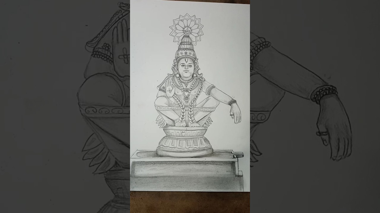 Sketch of Lord Shiva Son Ayyappan or Ayyppa Swamy Outline Editable  Illustration Stock Vector - Illustration of dharmasasta, jyothi: 224958161